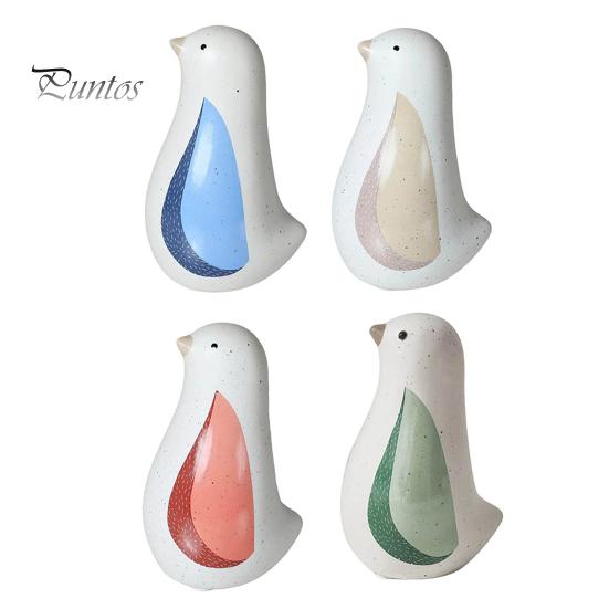 Nordic Style Blue Bird Ornament Ceramic Figurine, Decorative Ornament, Modern Minimalist Tabletop Decorations for Living Room Sculpture Bedroom Shelf