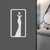 Acrylic Simple 3D Women Men Toilet Sign Plate Wash Room Wall Label Sticker For Shopping Mall Wc Decor