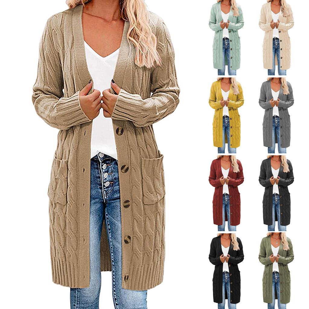 Women's Knitted Cardigan Loose, Large-sized, Laid-back Style Knitted Cardigan Sweater Coat