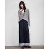 Demana Cloud-Feel Cotton Blend Striped High-Waist Jeans