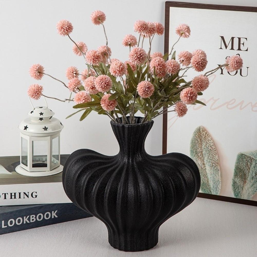 Plastic Irregular Shape Vase Imitation Ceramic Flower Arrangement Vase Water Cultivation Vase