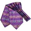 Hi-Tie Men Business Gold Yellow Tie Silk Ascot Scarves Tie Set for Men Handkerchief Cufflinks Set