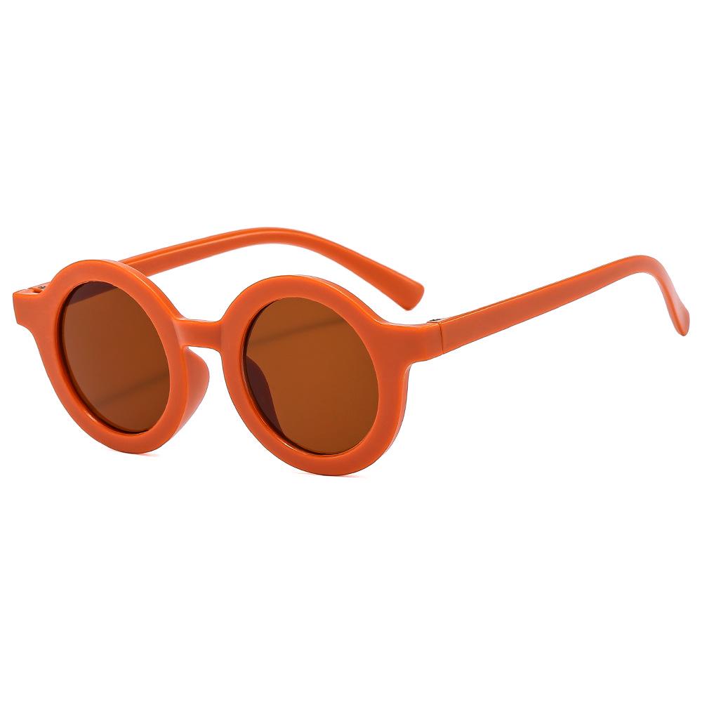 Children's Retro Round Sunglasses with Frosted Frame