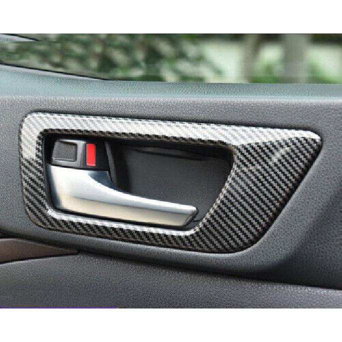 For Toyota Highlander 2017-19 ABS Carbon Fiber Inner Door Handle Bowl Cover Trim