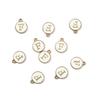 10Pcs Metal Enamel English Letters Charms Pendant For DIY Jewelry Making Necklace Bracelet Accessories