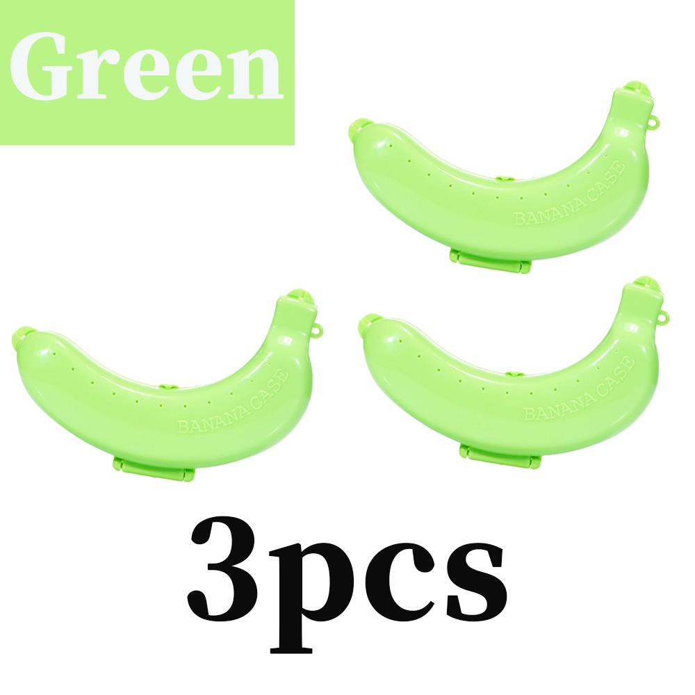 1-3pcs Banana Save Case Box Portable Flexible Keep Fresh Travel Outdoor Picnic Banana Shape Creative Plastic Fruit Storage Case
