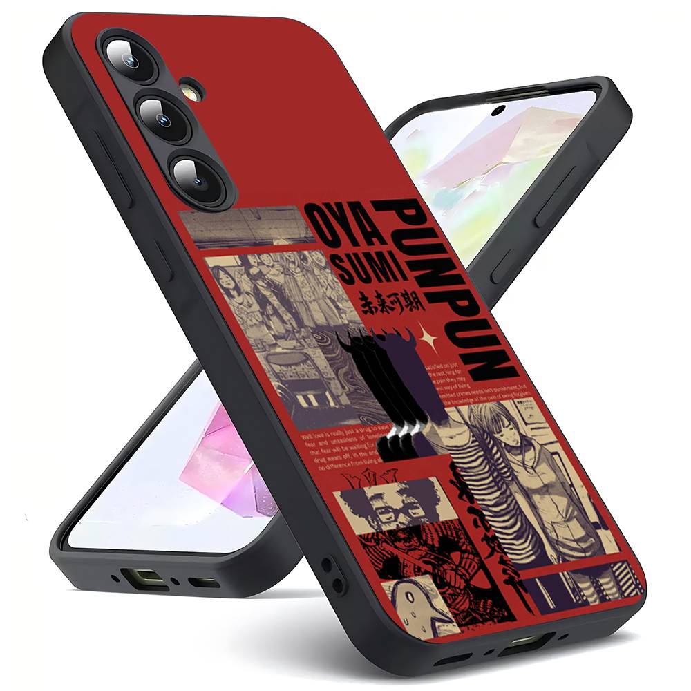 O-Oyasumi Punpun For Samsung Galaxy S23 S24 S25 Ultra S22 Plus S21 Black Soft Case Waterproof Soft Case