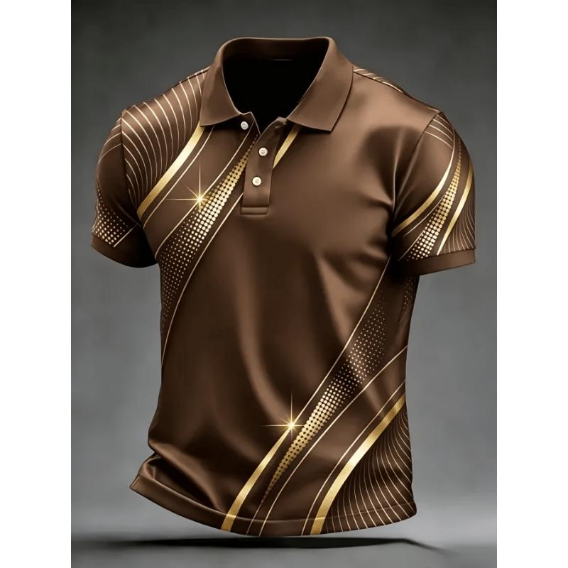 Men's Print Golf Polo Shirt Short Sleeve Micro Elastic Polyester Outdoor Casual Summer Streetwear Daily Wear