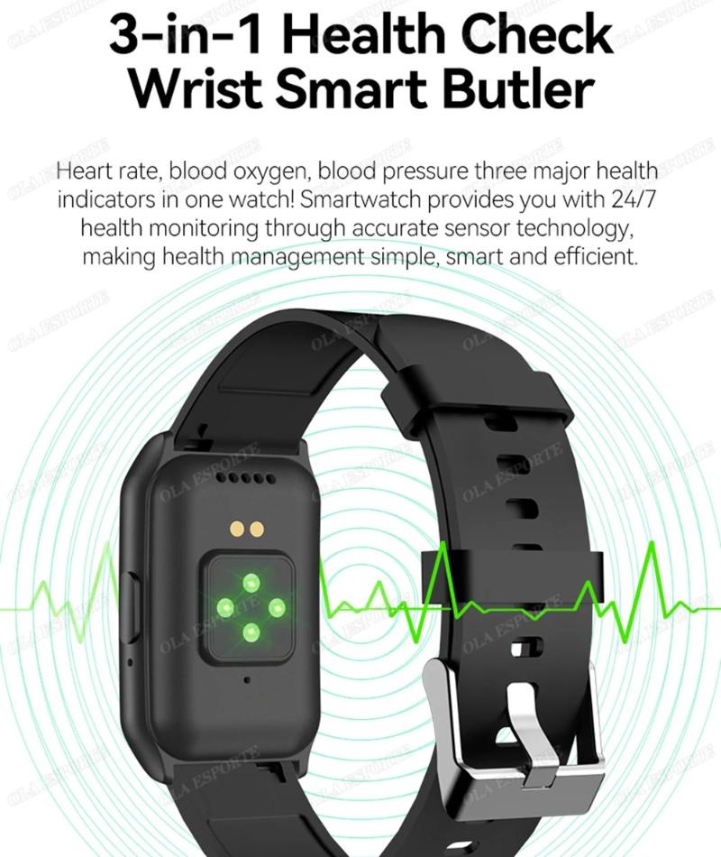 New Smart Watch Bluetooth Calling Heart Rate Blood Oxygen&Sleep Monitoring Flashlight IP68 Waterproof Voice Assistant Men Women Smartwatch HW12
