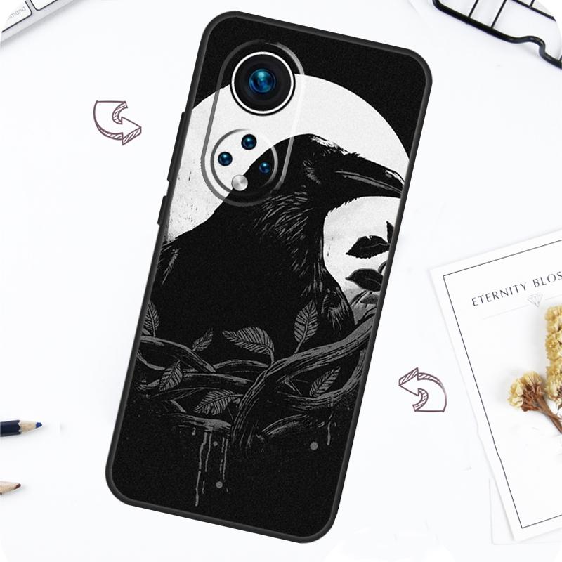 The Raven Halloween Case For Huawei P30 P20 P40 Lite P50 Pro P Smart 2021 Nova 5T Honor X8 X9 50 70 80 Cover