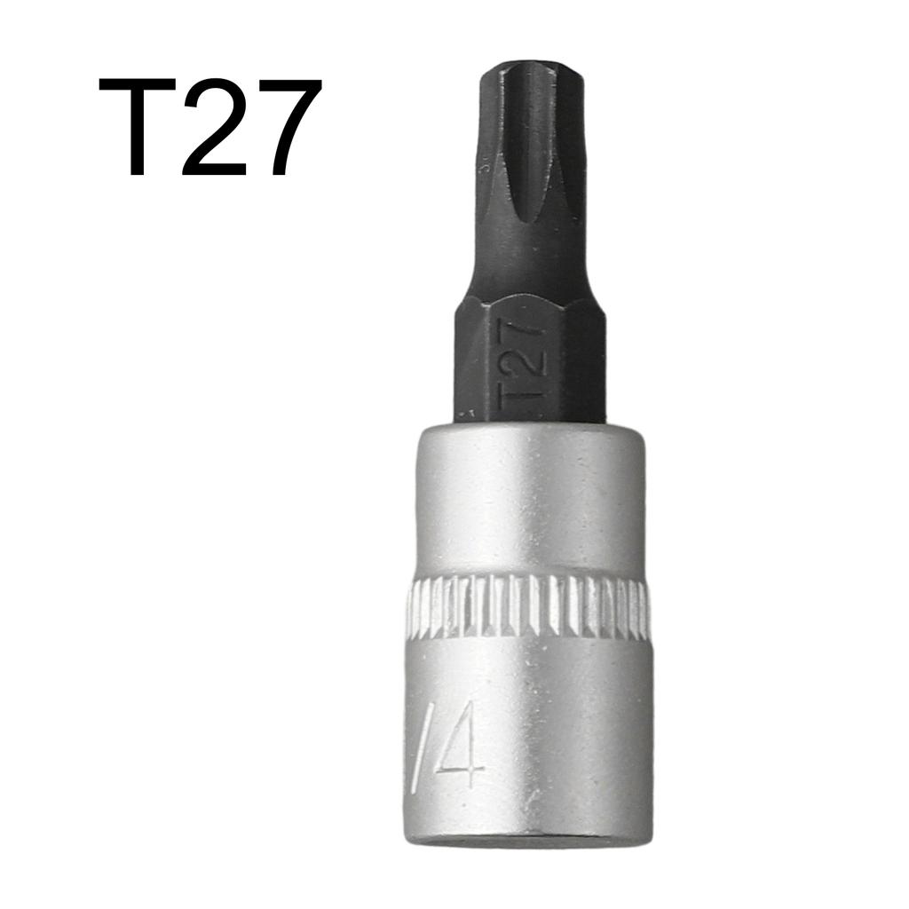 1pc Torx Bit Socket For Factory Repair Shop Home Furnishing Repair Work 1/4 Inch Driver Star Bit T8-T40 Screwdriver Bits Parts