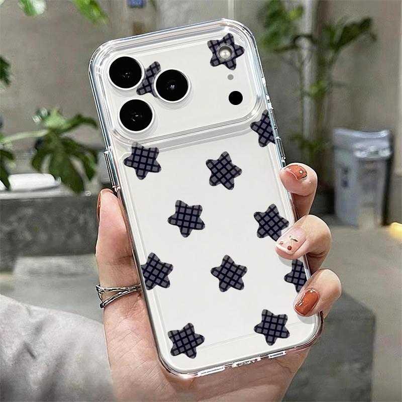 Modern Colorful Stars Pattern Case For iPhone 17 Pro Max Coque iPhone 16 15 14 13 Pro Max 11 Clear TPU Silicone Soft Cover