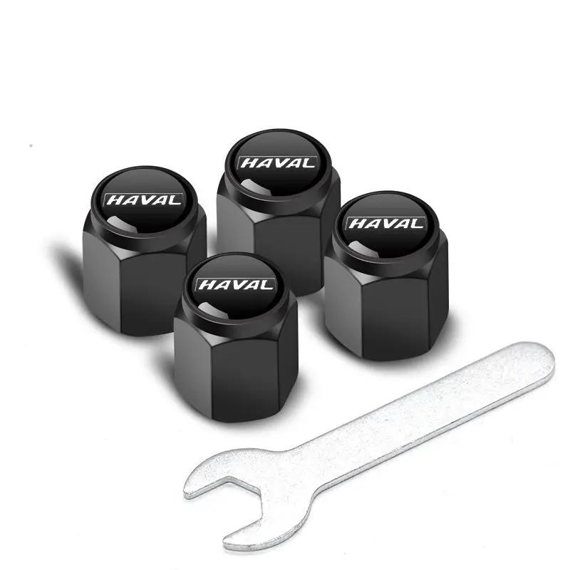 4 Stück für Haval Serie H6 M6 DARGO JOLION F7 H9 H5 H2 XY Metall Auto Rad Reifen Luftventilkappen Ventilschaftabdeckung mit Logo Autodekoration