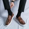 Mens Slip-On PU Leather Loafers Casual Business Shoes Round Toe Low Cut Black Brown White