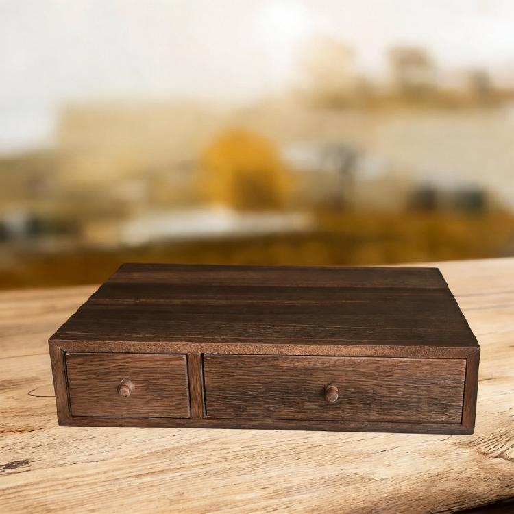 Elegante Holz-Arbeitsplatten-Organizer mit Trennwänden für Küche und Bad