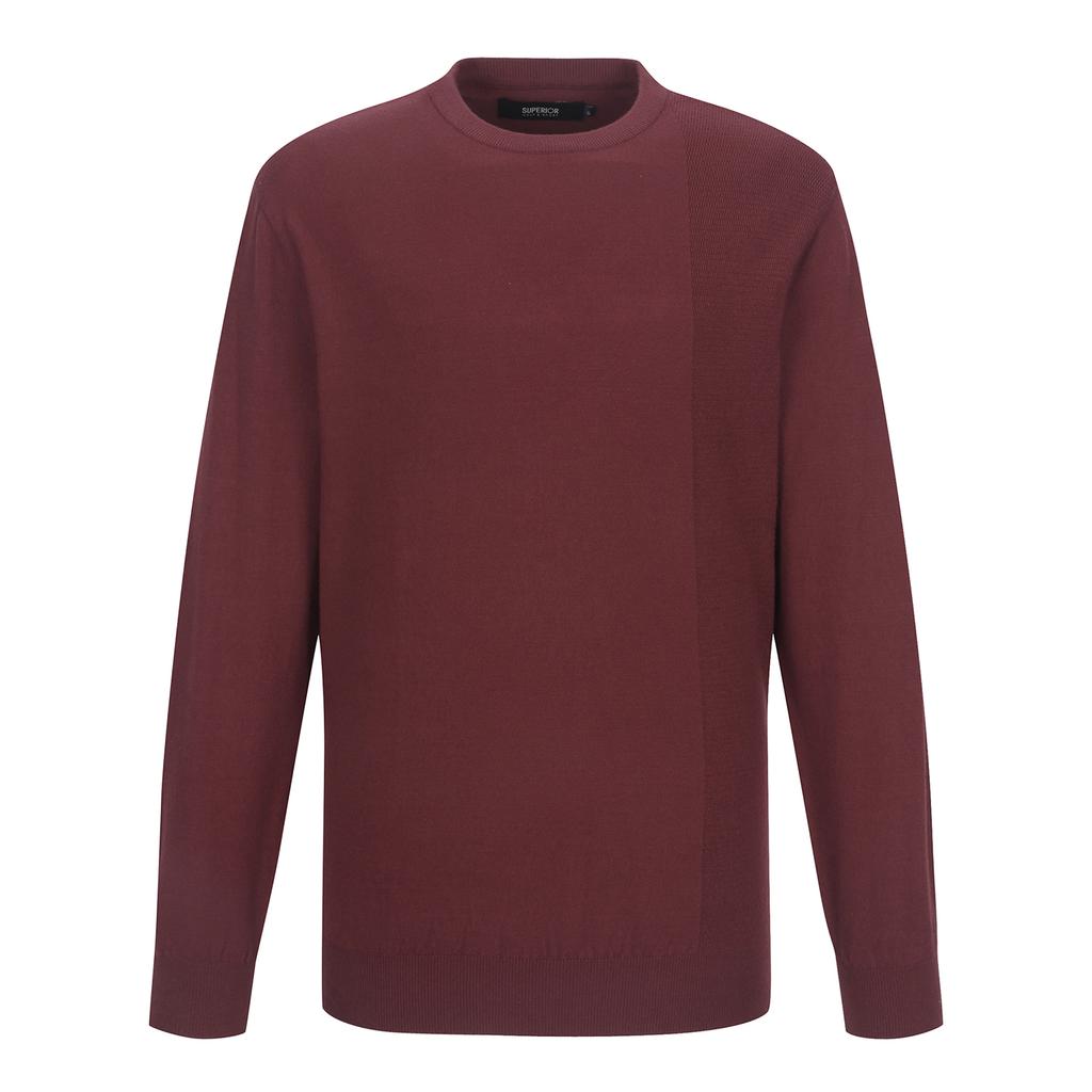 SUPERIOR Men'S Transitional Round Sweater Wine (Idb240179)
