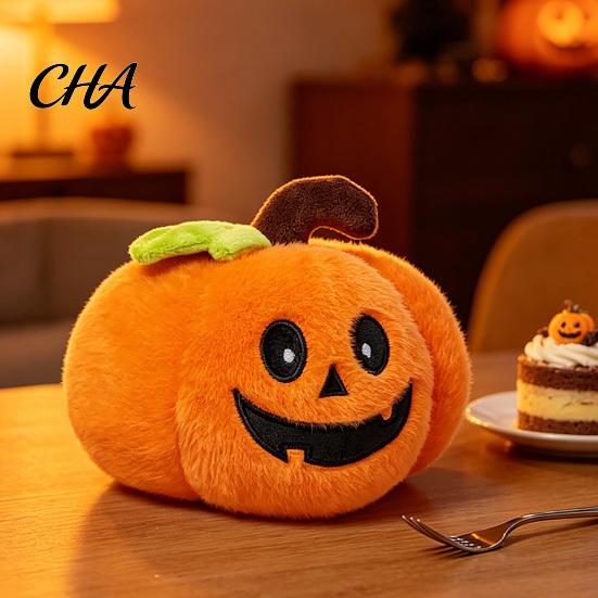 Skin Friendly Polyester Plush Halloween Toy, Ghost Skeleton Bat Witch Pumpkin Doll, Soft Creative Holiday Souvenirs Stuffed Animal for Kids,