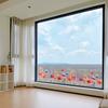 Adesivo Colorato Floreale per Finestra Primavera Estate Fiori Selvatici Statico Pellicole per Finestra Biadesive Decalcomanie Anti-Collisione per Porte in Vetro per Soggiorno Camera da Letto