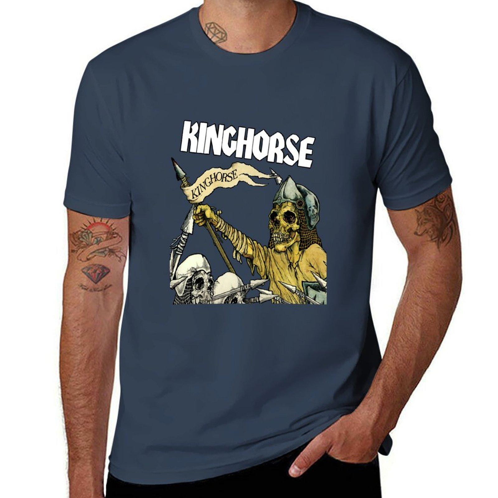 Pushead Kinghorse Футболка мужская футболка графическая футболка мужчины 100% хлопок люксовый бренд смешные футболки мужчина Футболка S