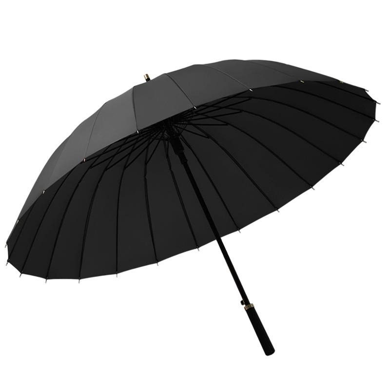 New 24K creative straight rod bumping cloth leather straight handle color scheme handle umbrella plain long straight handle can be determined