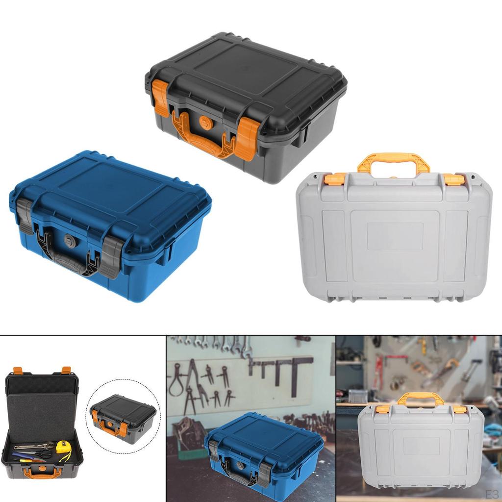Hard Carrying Case Organizer Box Tool Storage with Foam Insert for Accessories Camera