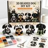 Crafts for Cat Dog Lovers 3D Halloween DIY Art Set, Beaded Puppy Craft Kit, Cute Funny Animal Theme Crafting Set Kit Beginners Adults, Home Desk Decor