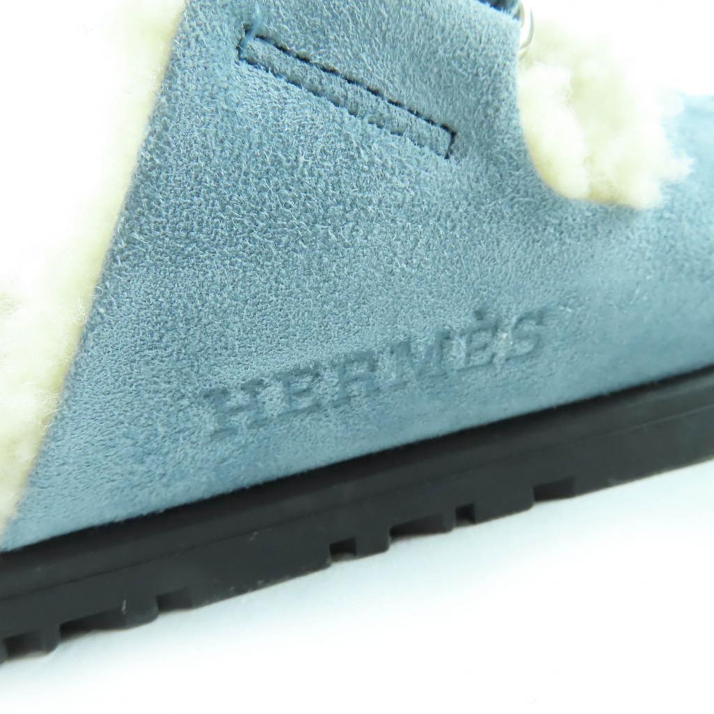 Great HERMES Sandals Gypre Blue Suede Leather Women 36 Used