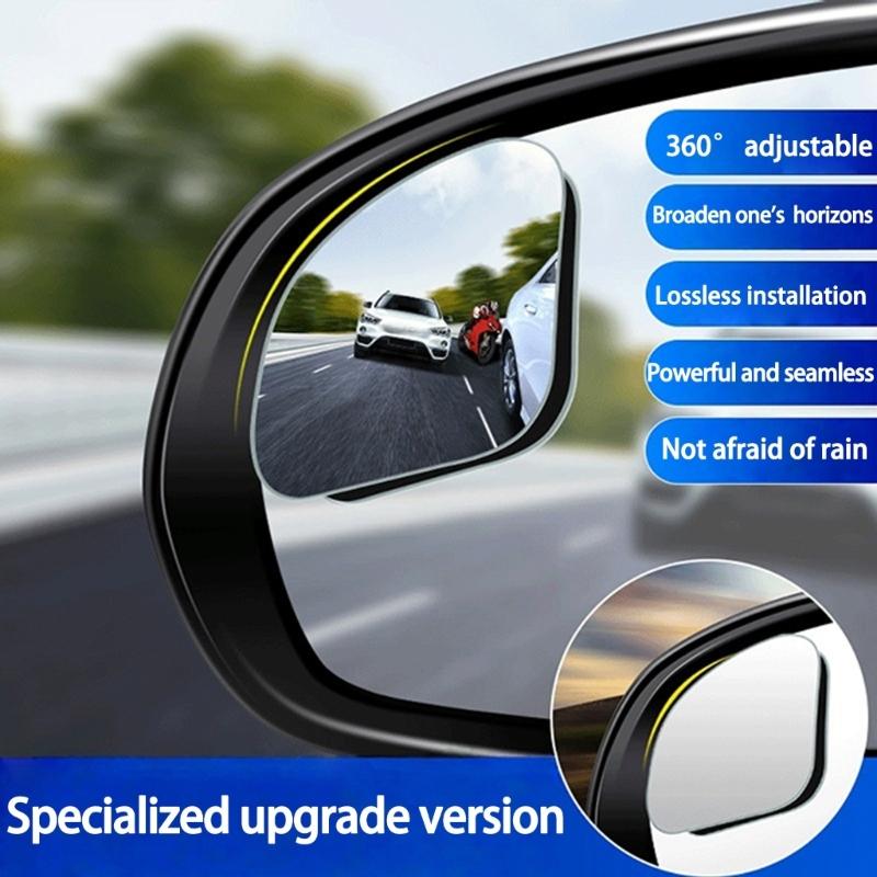 2pcs Upgrades Glass Heart Mirrors Stylish Rearview Mirrors Wide Angle Glass Simple Installation Suitable for Vehicles