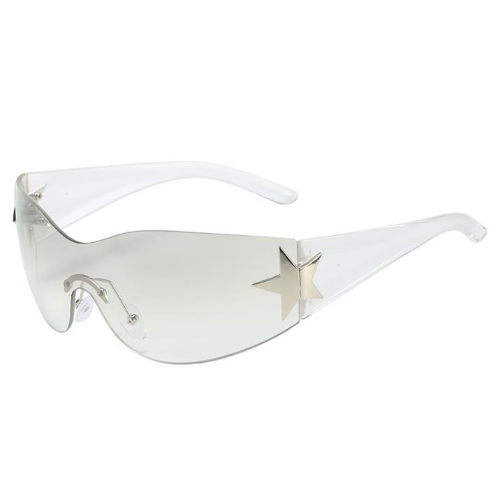Luxury Brand Punk Sunglasses New Women Men 2000 s Wrap Around Sun Glasses UV400 Female Sport Shades Eyewear De Sol Oculos Rimless