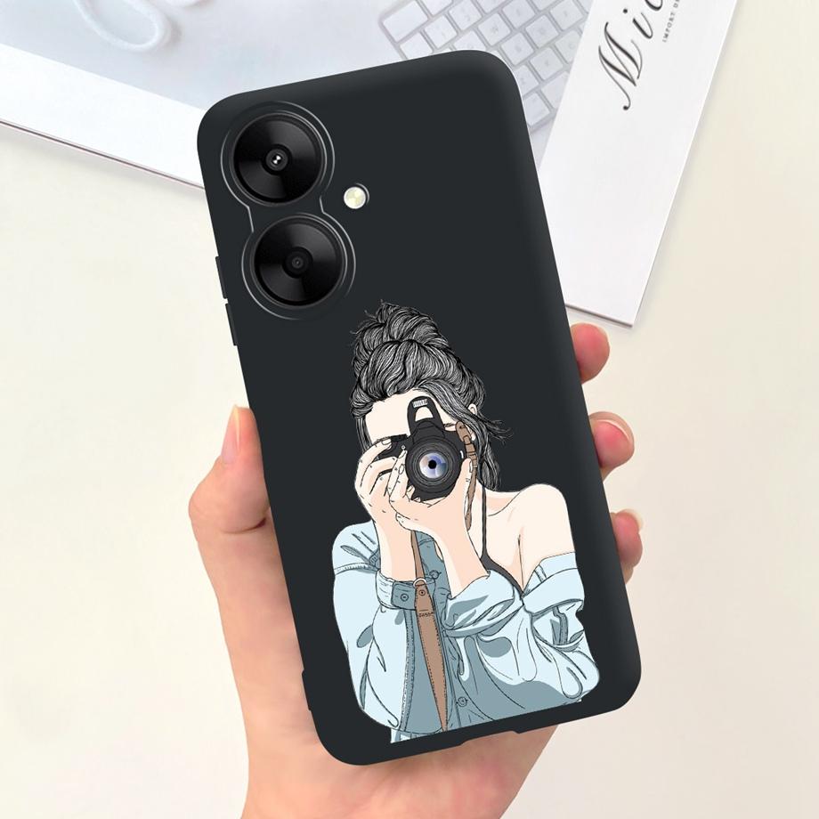 For Xiaomi Redmi 13C 5G Redmi 13R 5G Case Soft Silicone Phone Cases Butterfly Cactus CAPA For Redmi13C Redmi13R 5G Funda Bumper
