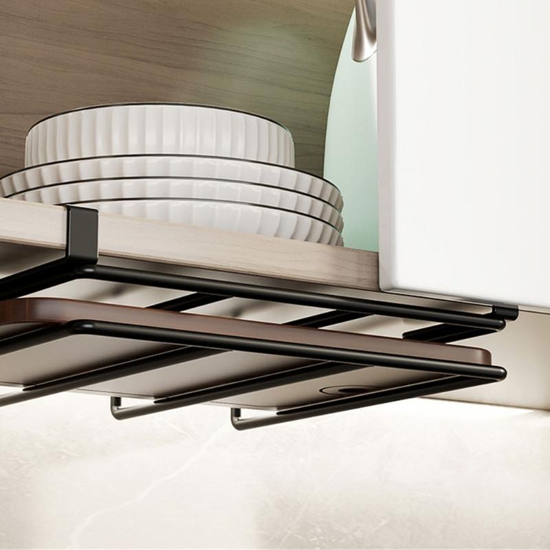 Functional Rack for Cabinet Covers and Utensils Storage Hoder with Hanger