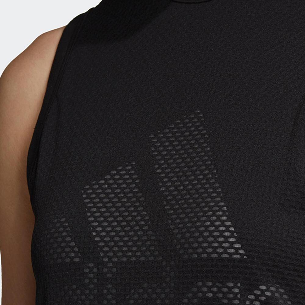 Adidas Logo Pattern Sports Casual Breathable Sleeveless Dress Women Dresses Black DT7160