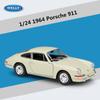 WELLY 1/24 1964 Porsche 911 Alloy Scale Car Model Diecast Metal Miniature Model Car Static Collection Children Toy Car Vehicle