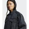 adidas Originals Denim Shirt Jacket Comfortable Fashion Versatile Casual Jacket Women Jackets Black JY8882