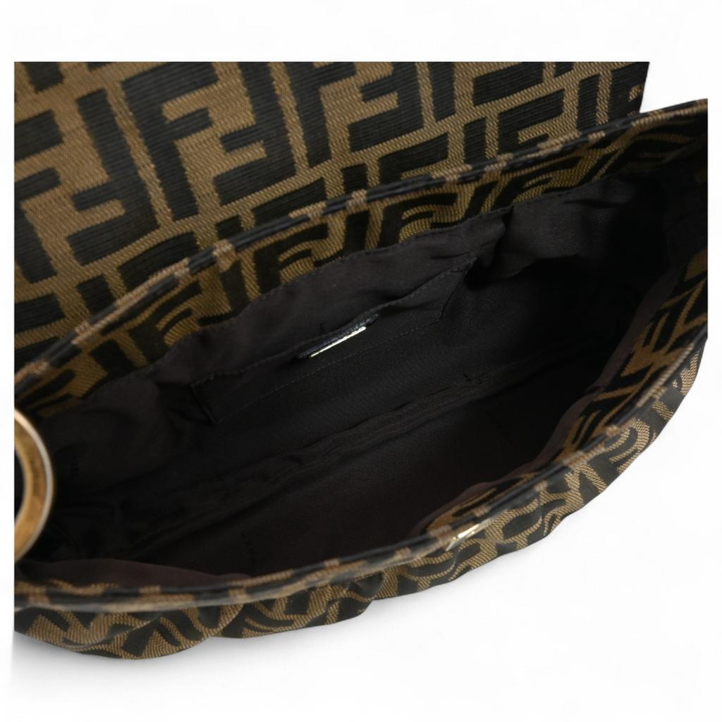 Auth FENDI Zucca Chef Shoulder Bag Canvas Leather Brown Vintage Women’s Fe7744cc