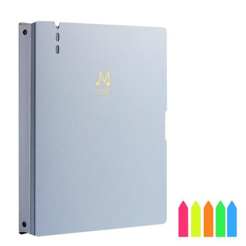 A4 Sheet Music File, 40 Pages, Loose-Leaf, Thick, Music Score Holder, Music Case with Rings, Large Capacity, 180 Page Spread, Anti-Reflective, Sheet