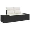 VidaXL Ensemble de Canapé de Jardin de 6 Pièces avec Coussins Noir Poly Rattan 3361196