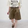 Mizqz Women Button Point Big Size Daily 4 Part Banding Cotton Bermuda Shorts 3  