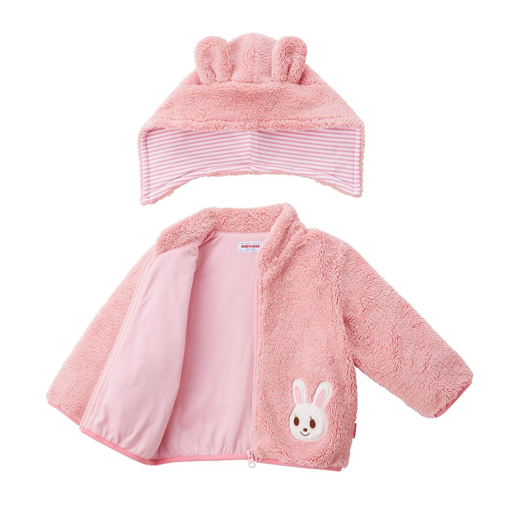 Pullover Oberbekleidung Boa Fleece Jungen Mädchen Baby Kinder Kleidung 80cm Rosa [MIKI HOUSE] Kinder 13-3702-381