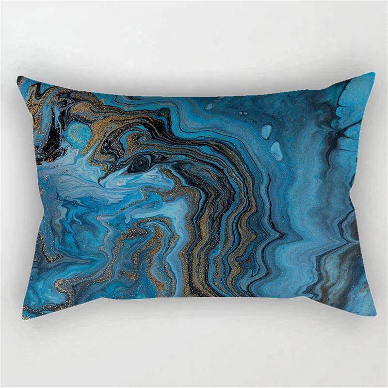 

Наволочка в полоску с синим мрамором, скандинавский домашний декор, 30*50, наволочка для объятий, современная гостиная, диван, кресло, автомобиль, наволочка 30X50cm
