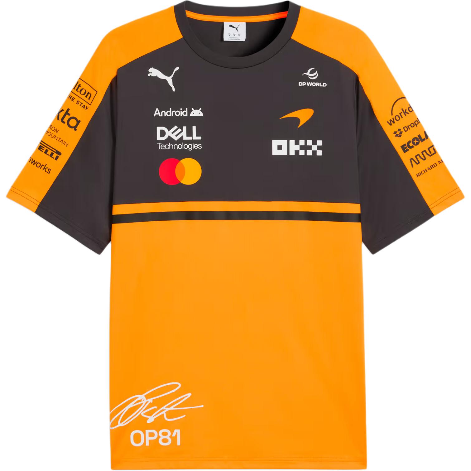 

Puma X McLaren Piastri Color Block Crew Neck Knit Short Sleeve Racing T-Shirt Men T-Shirts 713954-01 S