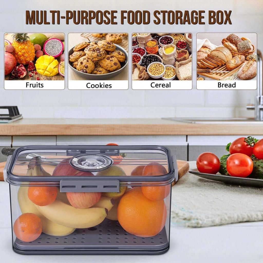 Gifhomfix Bread Box Bread Boxes for Kitchen Counter Airtight, Time Recording Bread Storage Container with Lid, Bread Keeper for Homemade Bread, Toast