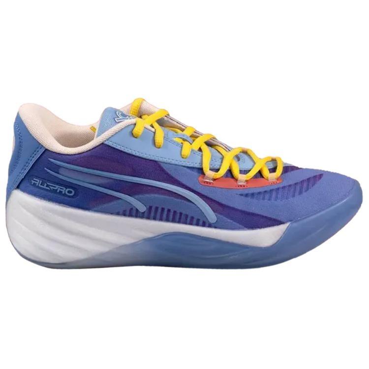 Basket4Ballers x PUMA All Pro Nitro Cushioning Support Cushioning Support Low top Basketball Shoes Unisex Blue White 379916-01