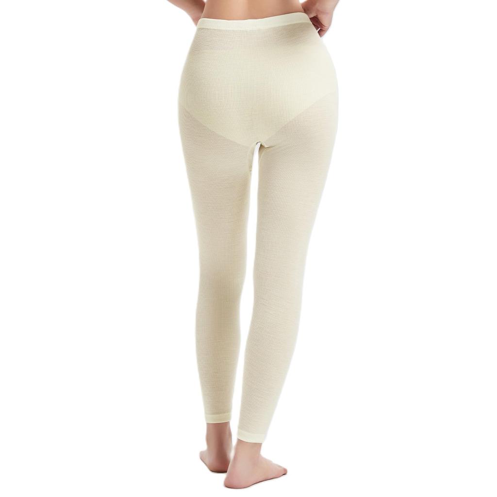 Muju Merino Super Extra Size M Leggings, 100% Wool, Lightweight, Breathable, Fine, 2W-2604, White,