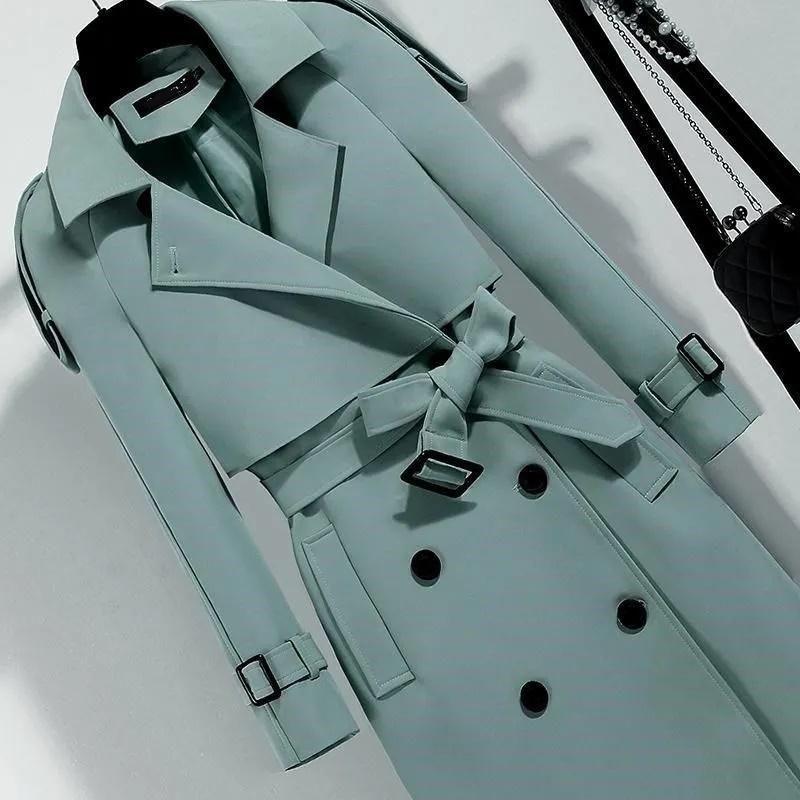Women Long Trench Coat Fashion Windproof Coat Double Breasted Trench Coats Windbreaker Spring Autumn Female Outerwear