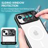 Slide Camera Lens Acrylic For Magsafe Magnetic Wireless Charging Case For iPhone 15 14 Plus 13 12 11 Pro Max XR X S 7 8 Cover
