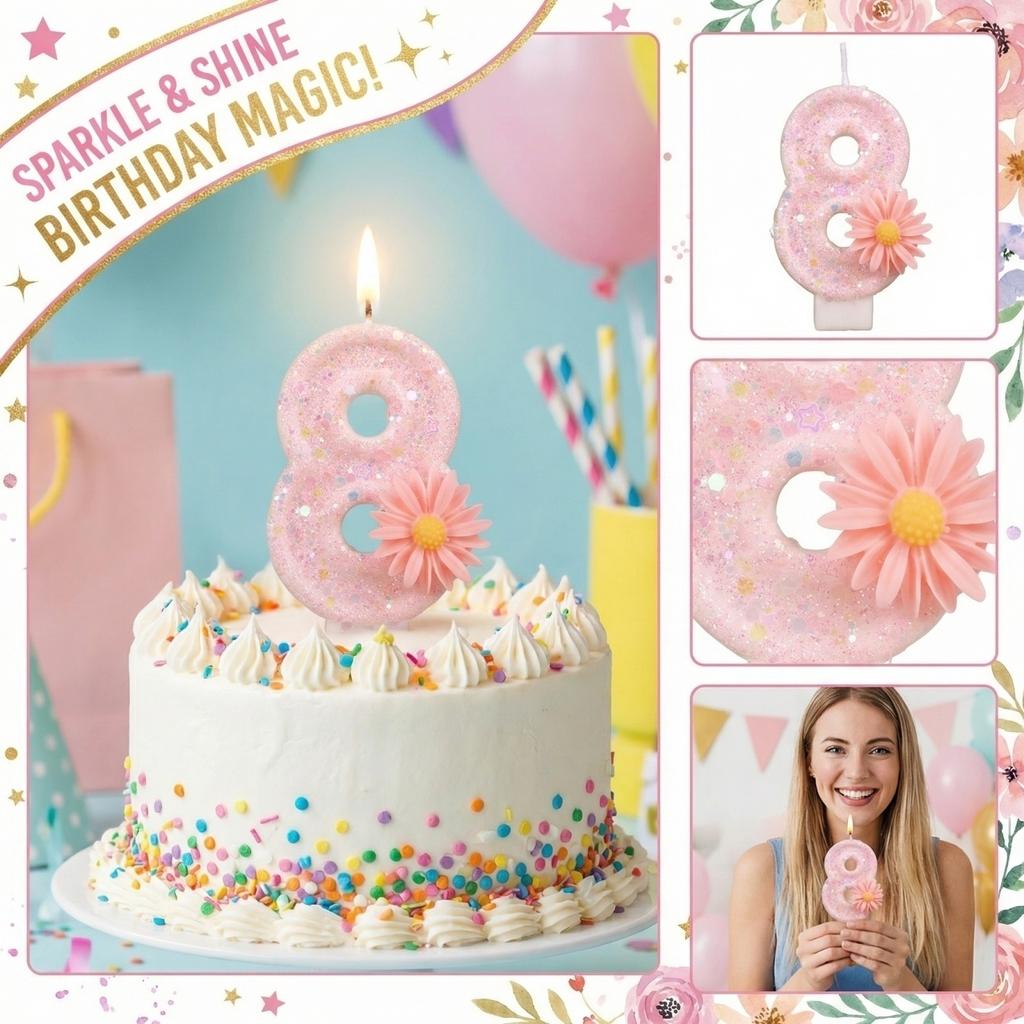 Fashion Cartoon Creative Birthday Candles Party Digital Candles