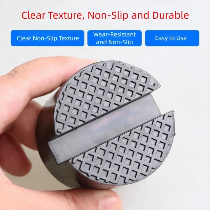 Durable Car Jack Rubber Pad Slotted Rail Hydraulic Slotted Jack Stand Pad Wear Resistant Floor Socket Car Lift Repair Tool