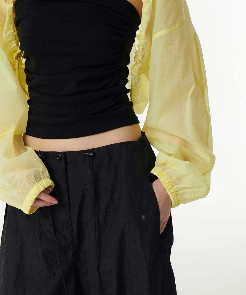 Musinsa Standard Woman Women'S Sheer Nylon Bolero Jacket [Lemon]