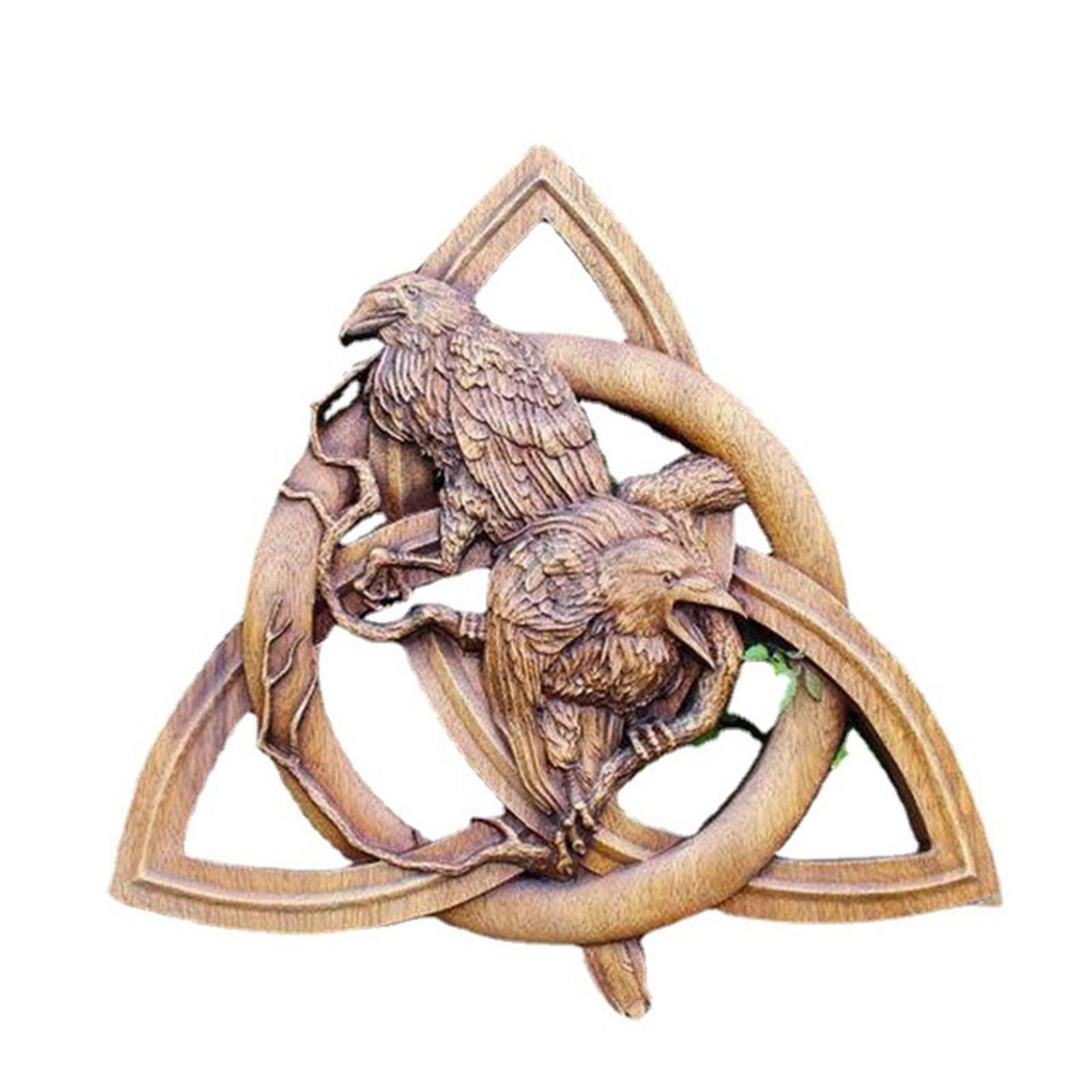 

Ворона на узле, украшение из смолы, садовое наружное украшение, произведение искусства, подарок One Size